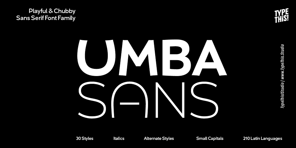 Umba Sans Alt Bold family specimen 1