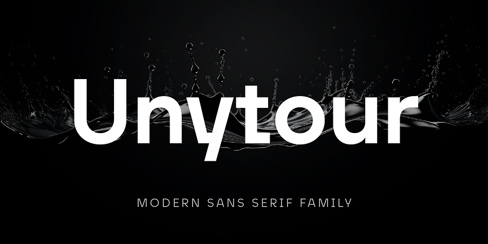 Unytour Semi Bold family specimen 1