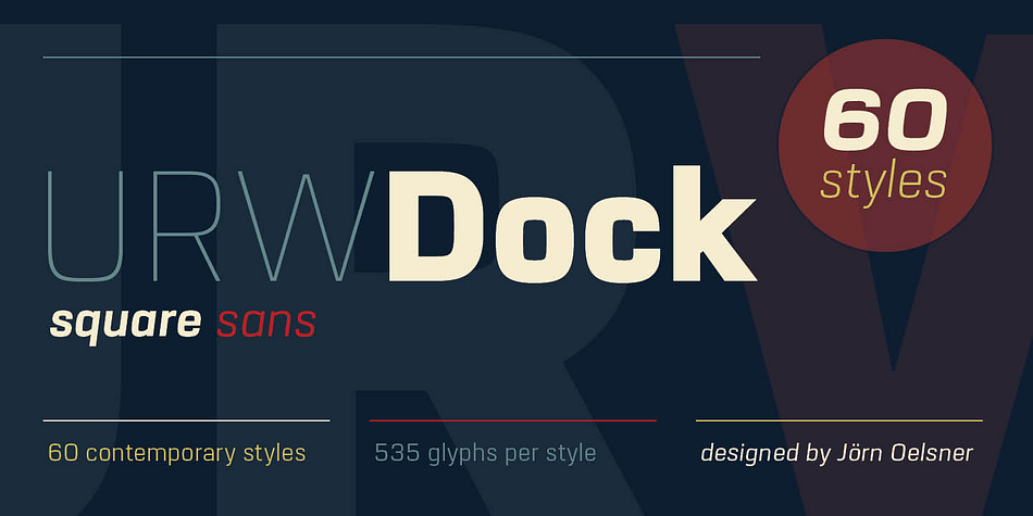 URW Dock Regular family specimen 1