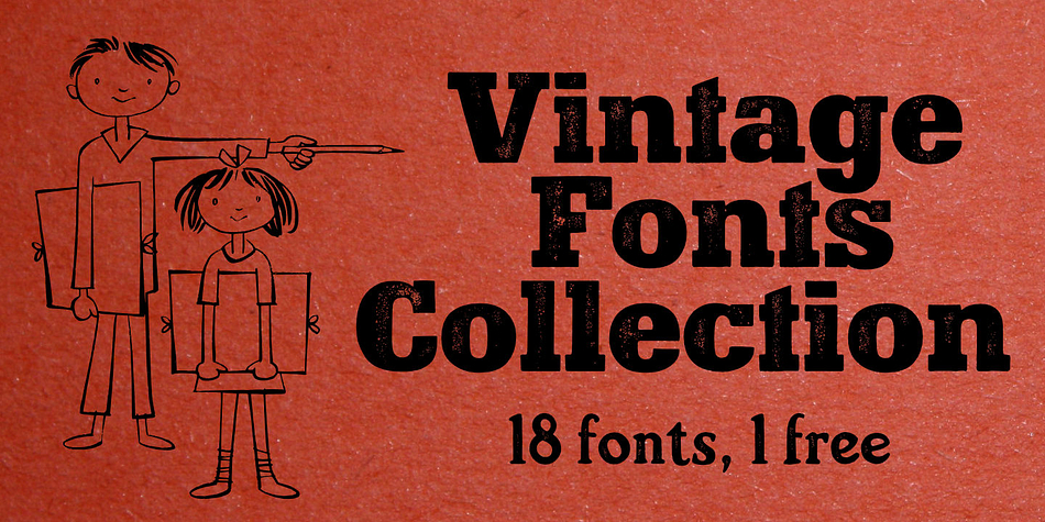 Vintage Fonts Collection Fantomen Regular family specimen 2