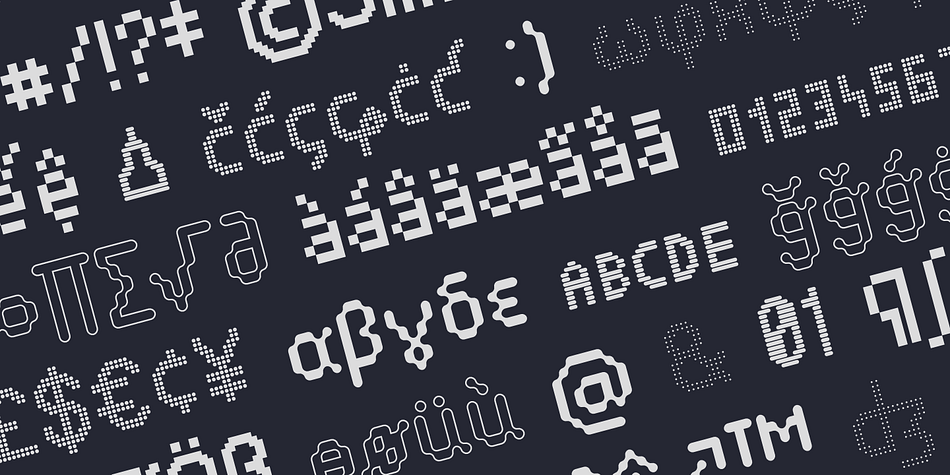 VP Pixel Smooth Outline family specimen 2