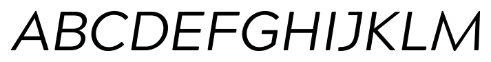 Acherus Grotesque Italic font specimen
