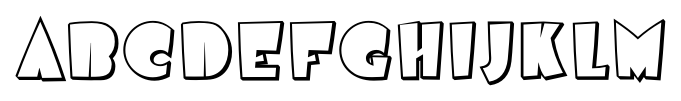 Airmole Shaded Shaded font specimen