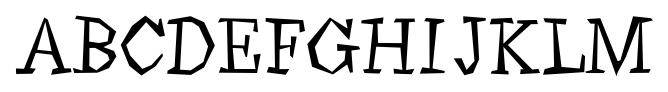 Angulatte Light font specimen