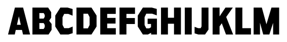 Athabasca Condensed Extra Bold font specimen