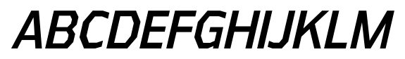 Athabasca Condensed Italic font specimen