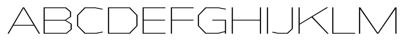 Athabasca Extended Extra Light font specimen