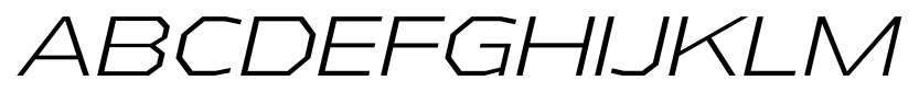 Athabasca Extended Light Italic font specimen