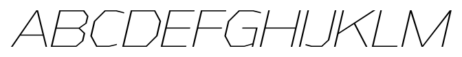 Athabasca Extra Light Italic font specimen