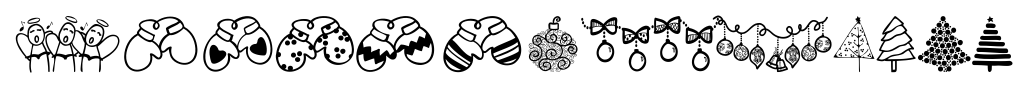 Austie Bost Christmas Doodles Regular font specimen