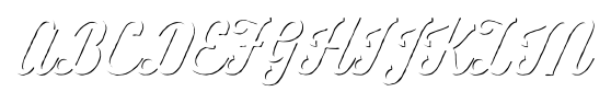 Authentica Rough Shadow font specimen