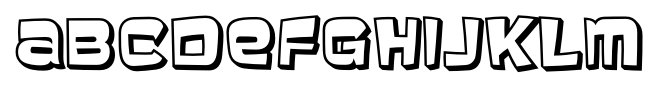 Baveuse 3D font specimen