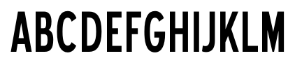 Blue Highway Condensed font specimen