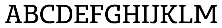 Bommer Slab Rounded Regular font specimen