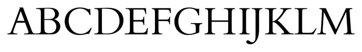 Borgia Pro Regular font specimen