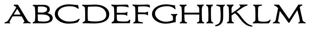 Bronzetti Expanded Expanded Regular font specimen