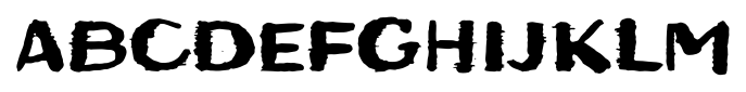 Bruta Woodcut Regular font specimen