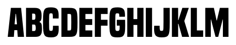 Built Titling Bold font specimen