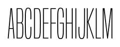 Built Titling Extra Light font specimen