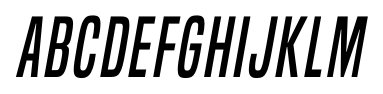 Built Titling Italic font specimen
