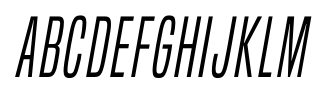 Built Titling Light Italic font specimen