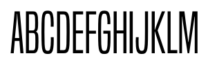 Built Titling Light font specimen