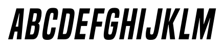 Built Titling Semi Bold Italic font specimen