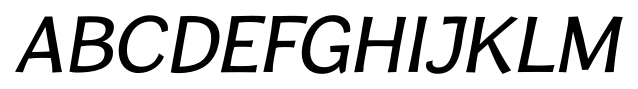 Cardigan Titling Italic font specimen