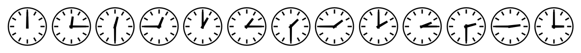 Clocktime Day font specimen