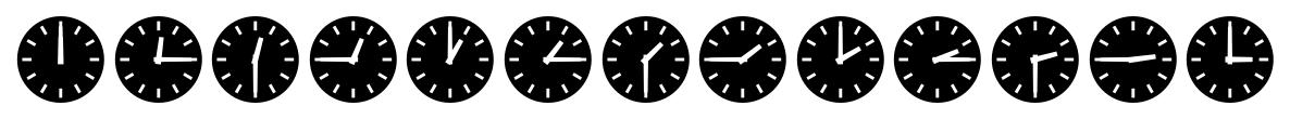 Clocktime Night font specimen