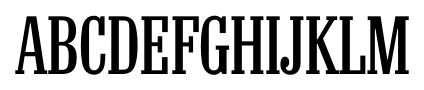 Colonel Serial Regular font specimen