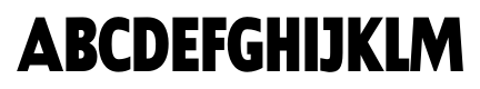 Contra Condensed Extra Bold font specimen