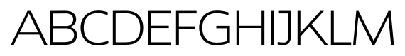 Contra Sans Light font specimen