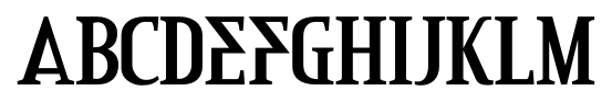 Credit River font specimen