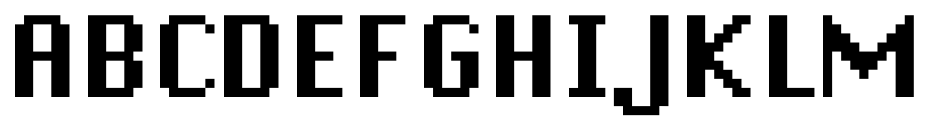 DePixel Bold font specimen
