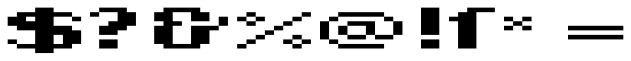 DePixel Breit Fett character specimen 6