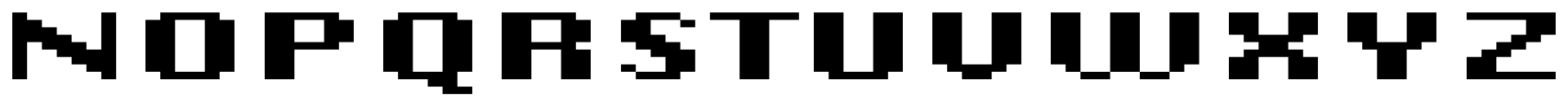DePixel Breit Fett character specimen 2