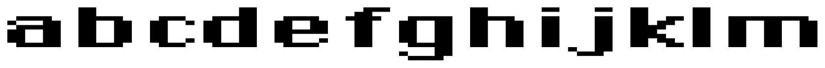 DePixel Breit Fett character specimen 3