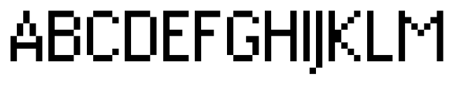 DePixel Schmal font specimen