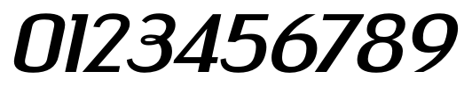 Engebrechtre Expanded Bold Italic character specimen 5