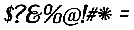 Engebrechtre Expanded Bold Italic character specimen 6