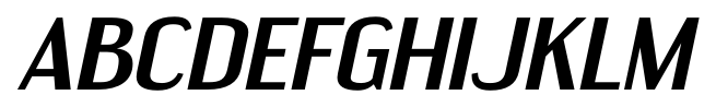 Engebrechtre Expanded Bold Italic font specimen