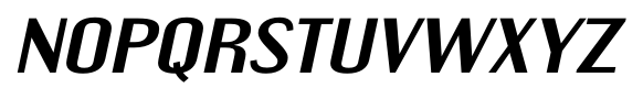Engebrechtre Expanded Bold Italic character specimen 4