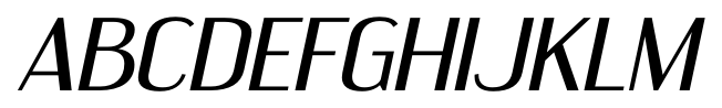 Engebrechtre Expanded Italic font specimen