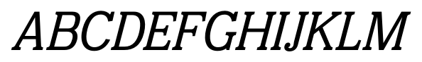 Eponymous Italic font specimen