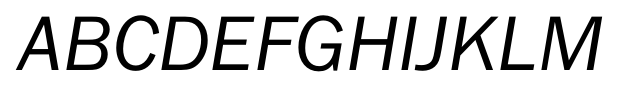Franklin Gothic FS Book Italic font specimen