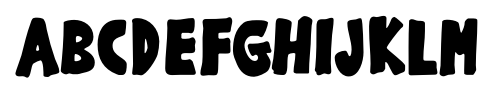 Gargle Condensed Bold font specimen
