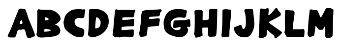 Gargle Extended Bold font specimen