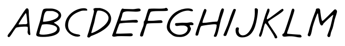 Gargle Extended Italic font specimen