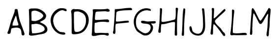Gargle Regular font specimen